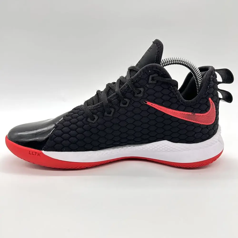 Nike LeBron Witness 3 Shoes Mens Size 7.5 Black Red White Basketball‎ BQ9819-001